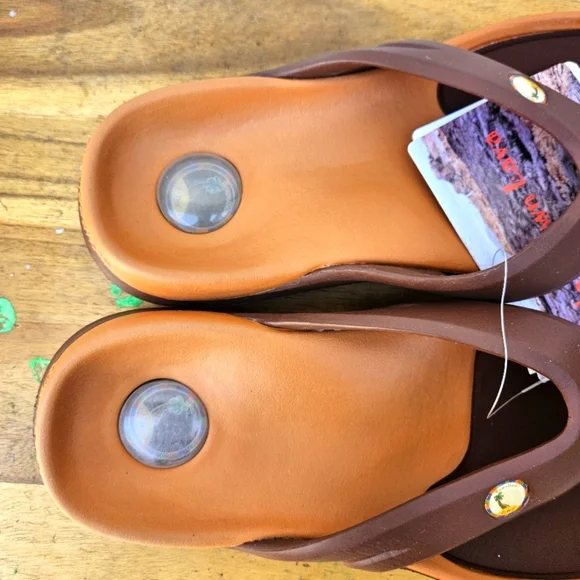 Hawaiian Jellys Ultra Comfort A'a Brown Lava Unisex  Men's 8 - Picture 5 of 16